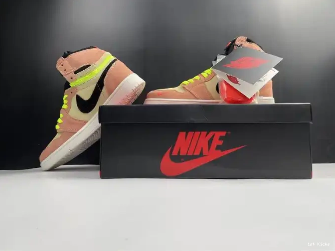 1st Kicks Shoes Air Peach 1 Switch CW6576-800 High Jordan 0615